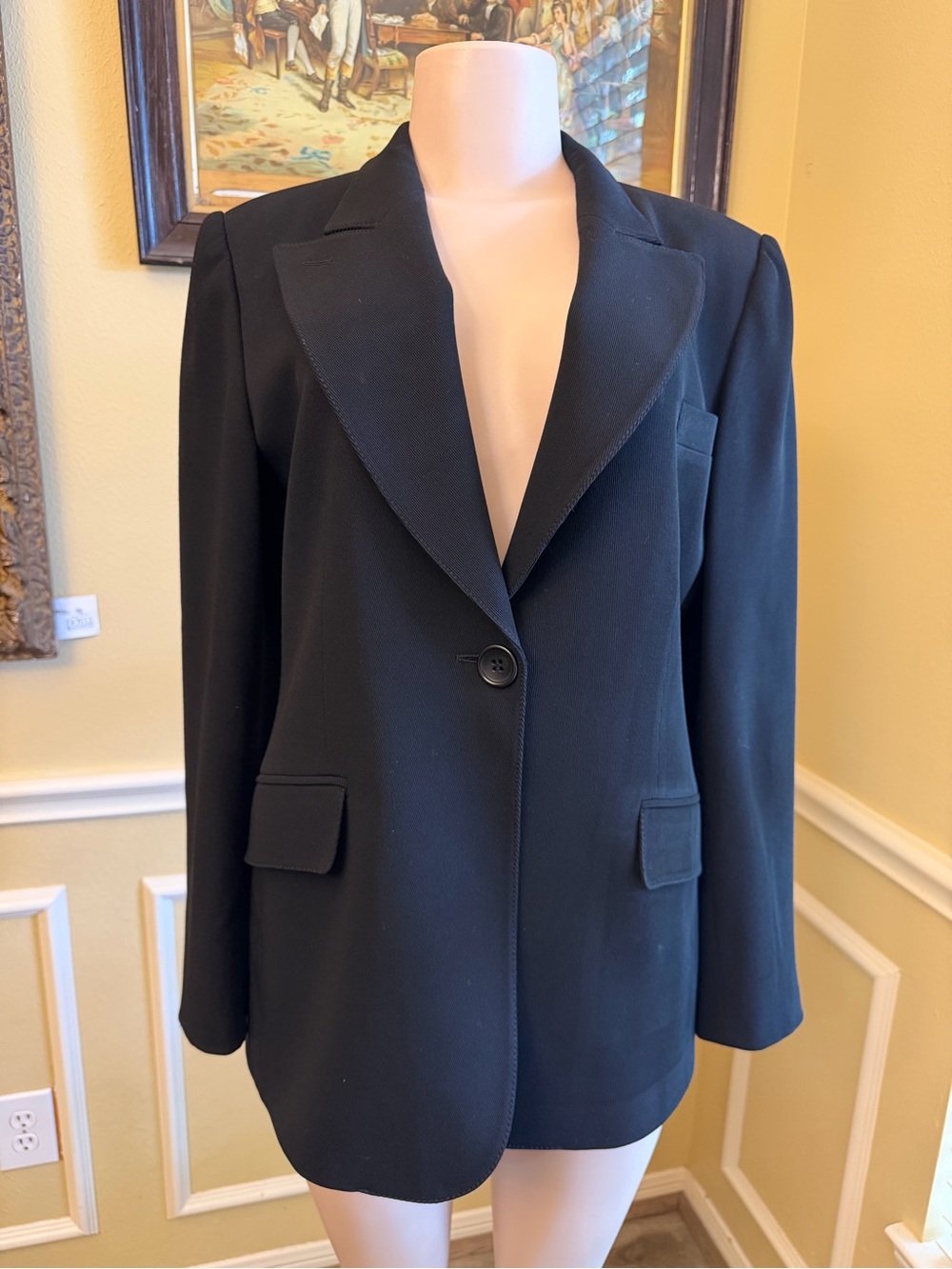 Classic Black Women's Blazer Jacket and Pants Suit Set